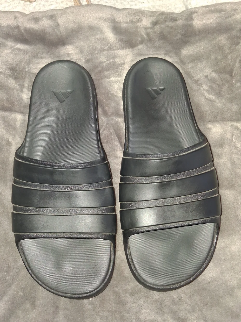 adidas Men's Black Slide Sandals